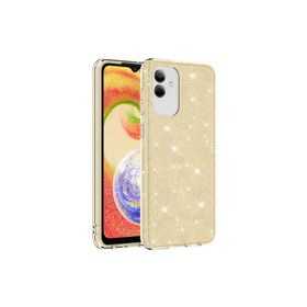 Zore Samsung Galaxy A04 Shining Silikon-Gold Gold Cep Telefonu Kılıfı