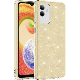 Zore Samsung Galaxy A04 Shining Silikon-Gold Gold Cep Telefonu Kılıfı