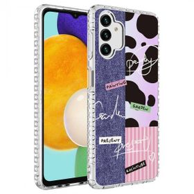 Zore Samsung Galaxy A04s Airbag Kenarlı Renkli Desenli Silikon Elegans Kapak Kılıf