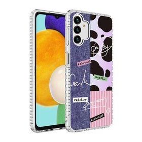 Zore Samsung Galaxy A04s Airbag Kenarlı Renkli Desenli Silikon Elegans Kapak Kılıf