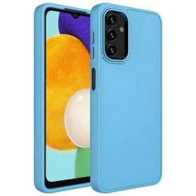 Zore Samsung Galaxy A13 4G Metal Çerçeve ve Buton Tasarımlı Silikon Luna Kapak Kılıf