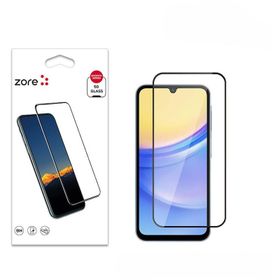 Zore Samsung Galaxy A15 Uyumlu Kenarları Kırılmaya Dayanıklı Cam Ekran Koruyucu