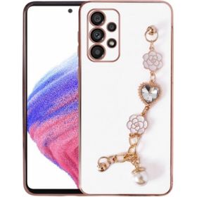 Zore Samsung Galaxy A32 4G El Tutamaçlı Kamera Korumalı Taka Silikon Kapak Beyaz Kılıf