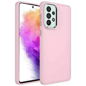 Zore Samsung Galaxy A32 4G Metal Çerçeve ve Buton Tasarımlı Silikon Luna Kapak Kılıf