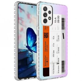 Zore Samsung Galaxy A52 Airbag Kenarlı Renkli Desenli Silikon Elegans Kapak Kılıf