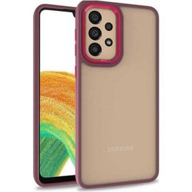 Zore Samsung Galaxy A52 Electro Silikon Renkli Flora Kapak Kırmızı Kılıf