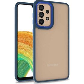 Zore Samsung Galaxy A52 Uyumlu Flora Kapak Mavi Cep Telefonu Kılıfı
