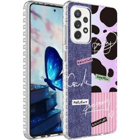 Zore Samsung Galaxy A72 Airbag Kenarlı Renkli Desenli Silikon Elegans Kapak Kılıf