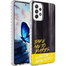 Zore Samsung Galaxy A73 Airbag Kenarlı Renkli Desenli Silikon Elegans Kapak Kılıf