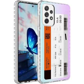Zore Samsung Galaxy A73 Airbag Kenarlı Renkli Desenli Silikon Elegans Kapak Kılıf
