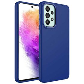 Zore Samsung Galaxy A73 Metal Çerçeve ve Buton Tasarımlı Silikon Luna Kapak Kılıf