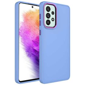 Zore Samsung Galaxy A73 Metal Çerçeve ve Buton Tasarımlı Silikon Luna Kapak Kılıf