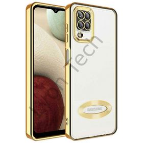 Zore Samsung Galaxy M12 Kamera Korumalı Logo Gösteren Omega Kapak Kılıf