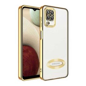 Zore Samsung Galaxy M12 Kamera Korumalı Logo Gösteren Omega Kapak Kılıf