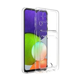 Zore Samsung Galaxy M12 Kartlıklı Şeffaf Setra Clear Silikon Kapak Kılıf
