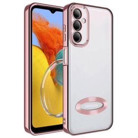 Zore Samsung Galaxy M14 Kamera Korumalı Logo Gösteren Omega Kapak Sierra Mavi Cep Telefonu Kılıfı