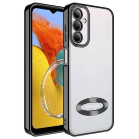 Zore Samsung Galaxy M14 Kamera Korumalı Logo Gösteren Omega Kapak Sierra Mavi Cep Telefonu Kılıfı