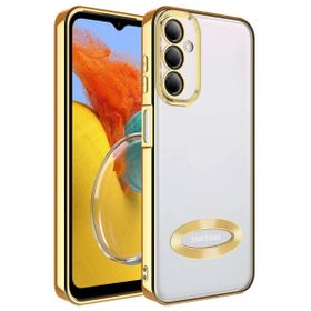Zore Samsung Galaxy M14 Kamera Korumalı Logo Gösteren Omega Kapak Sierra Mavi Cep Telefonu Kılıfı