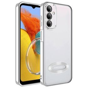 Zore Samsung Galaxy M14 Kamera Korumalı Logo Gösteren Omega Kapak Sierra Mavi Cep Telefonu Kılıfı