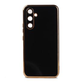 Zore Samsung Galaxy M14 Kenarı Gold Renk Silikon Bark Kapak Cep Telefonu Kılıfı
