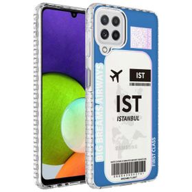 Zore Samsung Galaxy M32 Airbag Kenarlı Renkli Desenli Silikon Elegans Kapak Kılıf
