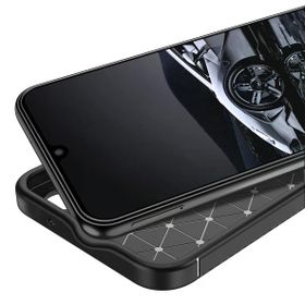 Zore Samsung Galaxy M34 5G Karbon Görünümlü Negro Silikon Kapak Cep Telefonu Kılıfı