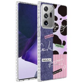 Zore Samsung Galaxy Note 20 Ultra Airbag Kenarlı Renkli Desenli Silikon Elegans Kapak Kılıf