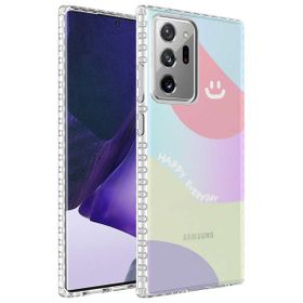 Zore Samsung Galaxy Note 20 Ultra Airbag Kenarlı Renkli Desenli Silikon Elegans Kapak Kılıf