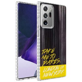 Zore Samsung Galaxy Note 20 Ultra Airbag Kenarlı Renkli Desenli Silikon Elegans Kapak Kılıf