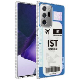 Zore Samsung Galaxy Note 20 Ultra Airbag Kenarlı Renkli Desenli Silikon Elegans Kapak Kılıf