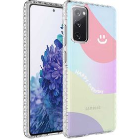 Zore Samsung Galaxy S20 FE Airbag Kenarlı Renkli Desenli Silikon Elegans Kapak Kılıf