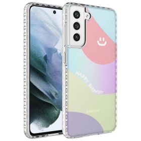 Zore Samsung Galaxy S21 FE Airbag Kenarlı Renkli Desenli Silikon Elegans Kapak Kılıf