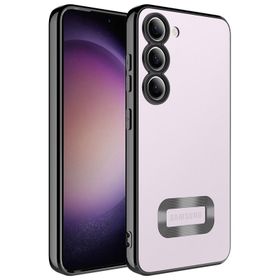 Zore Samsung Galaxy S23 Kamera Korumalı Logo Gösteren Omega Kapak Cep Telefonu Kılıfı