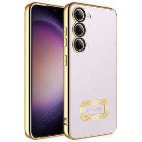 Zore Samsung Galaxy S23 Kamera Korumalı Logo Gösteren Omega Kapak Cep Telefonu Kılıfı