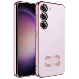 Zore Samsung Galaxy S23 Kamera Korumalı Logo Gösteren Omega Kapak Cep Telefonu Kılıfı
