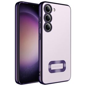 Zore Samsung Galaxy S23 Kamera Korumalı Logo Gösteren Omega Kapak Cep Telefonu Kılıfı