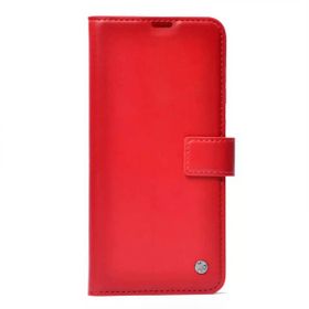 Zore Samsung Galaxy S23 Kar Deluxe Kapaklı Standlı Cüzdan Kırmızı Cep Telefonu Kılıfı