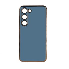 Zore Samsung Galaxy S23 Kenarı Gold Renk Silikon Bark Kapak Cep Telefonu Kılıfı