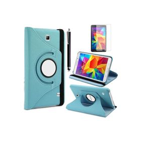 Zore Samsung Galaxy Tab 4 7.0 T230 Dönebilen Standlı - Mavi Kılıf