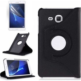 Zore Samsung Galaxy Tab 4 T280 Dönebilen Standlı - Siyah Kılıf
