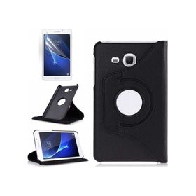 Zore Samsung Galaxy Tab 4 T280 Dönebilen Standlı - Siyah Kılıf