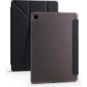 Zore Samsung Galaxy Tab A7 10.4 T500 2020 Tri Folding Kalem Bölmeli Standlı - Siyah Kılıf
