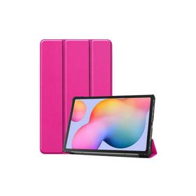 Zore Samsung Galaxy Tab S7 Plus T970 Smart Cover Standlı 1-1 - Pembe Kılıf