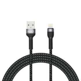 Zore Shira Serisi 2 mt Siyah Lightning USB Kablo