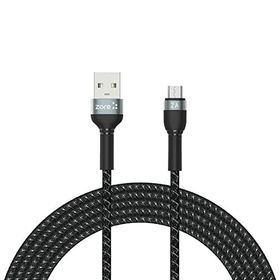 Zore Shira Serisi 3 mt Siyah Micro USB Kablo