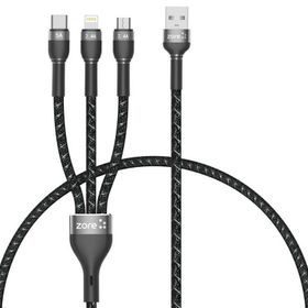 Zore Shira Serisi 30 cm Siyah 3'ü 1 USB Kablo