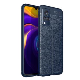 Zore Vivo V21 Niss Deri Desenli Silikon Cep Telefonu Kılıfı