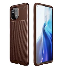 Zore Xiaomi Mi 11 Lite Karbon Tasarım Negro Silikon Cep Telefonu Kılıfı