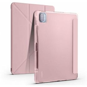 Zore Xiaomi Mi Pad 5 Standlı Tri Folding Kalemlikli Silikon Smart Cover Pembe Tablet Kılıfı