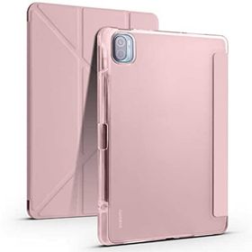 Zore Xiaomi Mi Pad 5 Standlı Tri Folding Kalemlikli Silikon Smart Cover Pembe Tablet Kılıfı